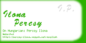 ilona percsy business card